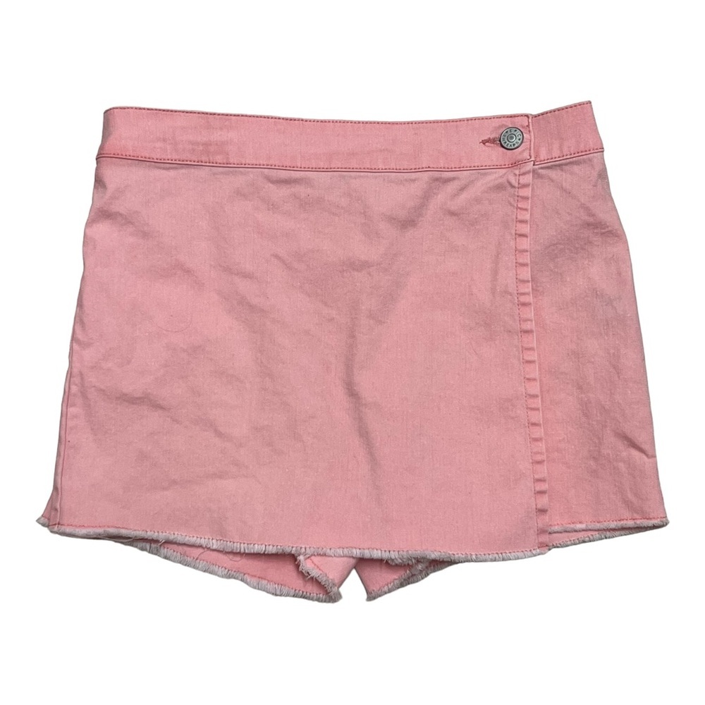 Liberty Valor Girl’s Pink Denim Faux Wrap Skort Size 16